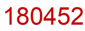 Number 180452 red image