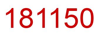 Number 181150 red image