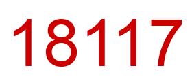 Number 18117 red image