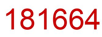 Number 181664 red image