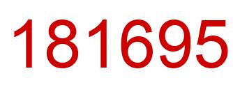 Number 181695 red image