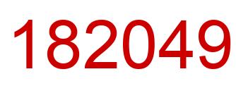 Number 182049 red image
