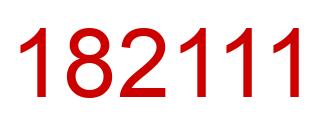 Number 182111 red image