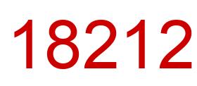 Number 18212 red image