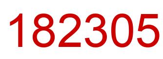 Number 182305 red image