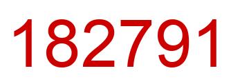 Number 182791 red image