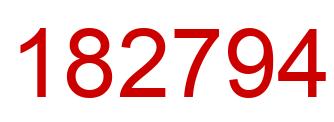 Number 182794 red image