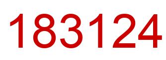 Número 183124 imagen rojo