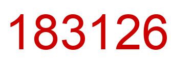 Number 183126 red image