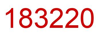 Number 183220 red image