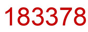 Number 183378 red image