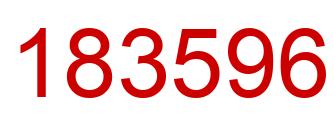 Number 183596 red image