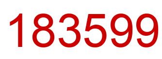 Number 183599 red image