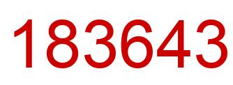 Number 183643 red image