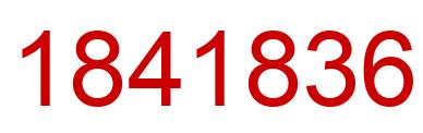 Number 1841836 red image