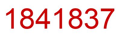 Number 1841837 red image