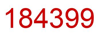 Number 184399 red image