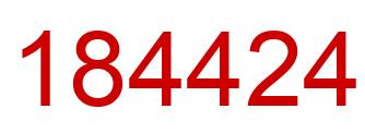 Number 184424 red image