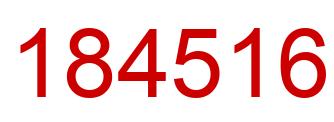 Number 184516 red image