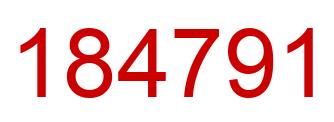 Number 184791 red image
