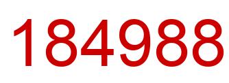 Number 184988 red image