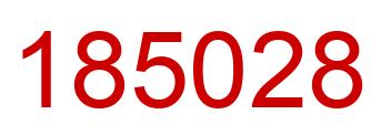 Number 185028 red image