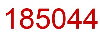 Number 185044 red image