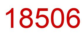 Number 18506 red image