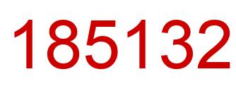 Number 185132 red image