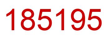Number 185195 red image