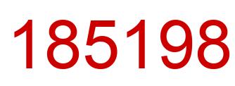 Number 185198 red image