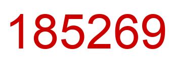 Number 185269 red image