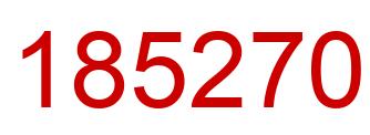 Number 185270 red image