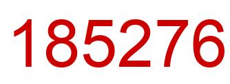Number 185276 red image