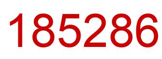 Number 185286 red image