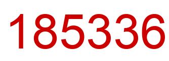 Number 185336 red image