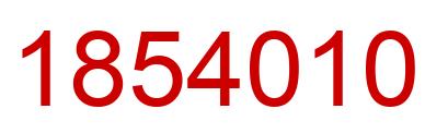 Number 1854010 red image