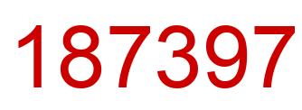 Number 187397 red image