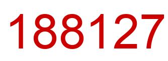 Number 188127 red image