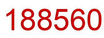 Number 188560 red image