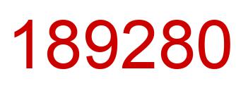 Number 189280 red image