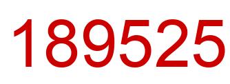 Number 189525 red image