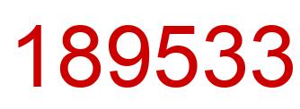 Number 189533 red image