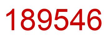 Number 189546 red image