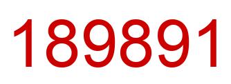 Number 189891 red image