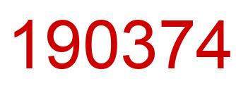 Número 190374 imagen rojo