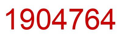 Number 1904764 red image