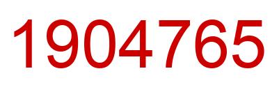 Number 1904765 red image