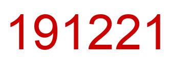 Number 191221 red image