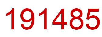 Number 191485 red image